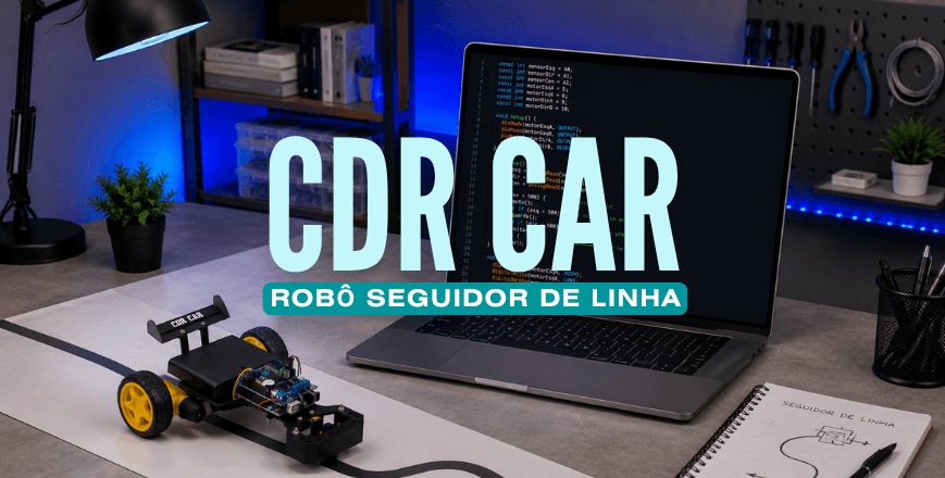 Curso robô seguidor de linha CDRCar - Programação arduino em C